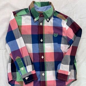 Chaps Kids Multicolor Plaid Long Sleeve Shirt